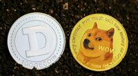 Dogecoin coins next to each other as Elon Musk does not use them for X payments.